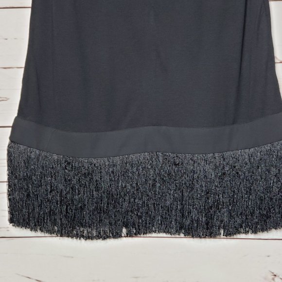 J. Crew Black Sleeveless Tunic with Fringe Hem - Picture 4 of 13